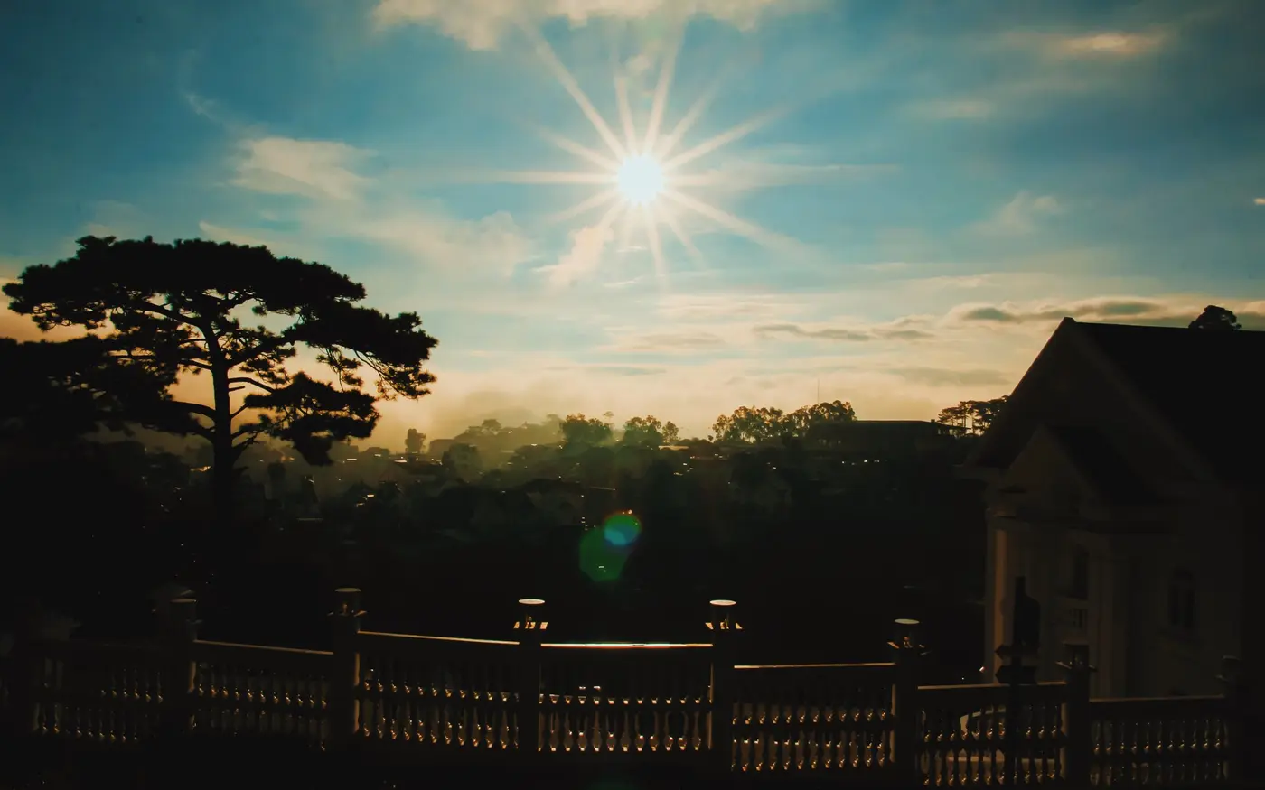 Dalat landscape at sunrise